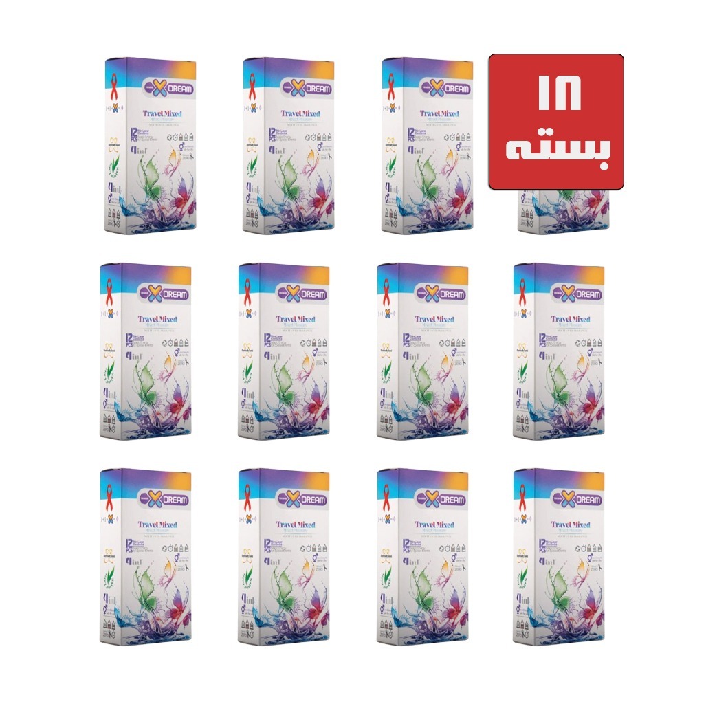 18 بسته 12 عددی کاندوم تراول میکس ایکس دریم XDream Travel Mixed