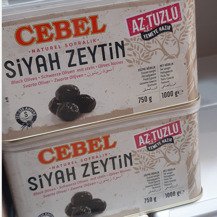 زیتون سیاه کم نمک جبل 750 گرم خالص محصول ترکیه(شکااتیک ترکیه)