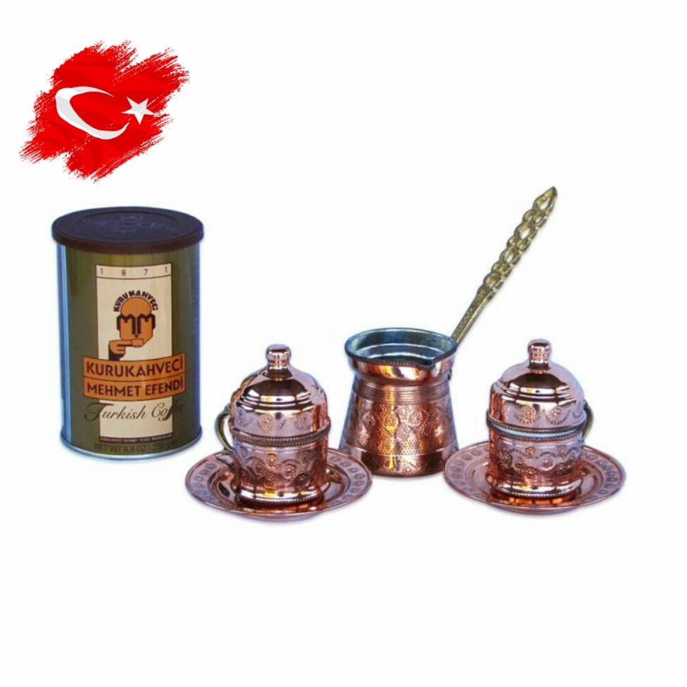 پودر قهوه ترک اصلی مهمت افندی 250 گرمی ارسال از مرز ترکیه