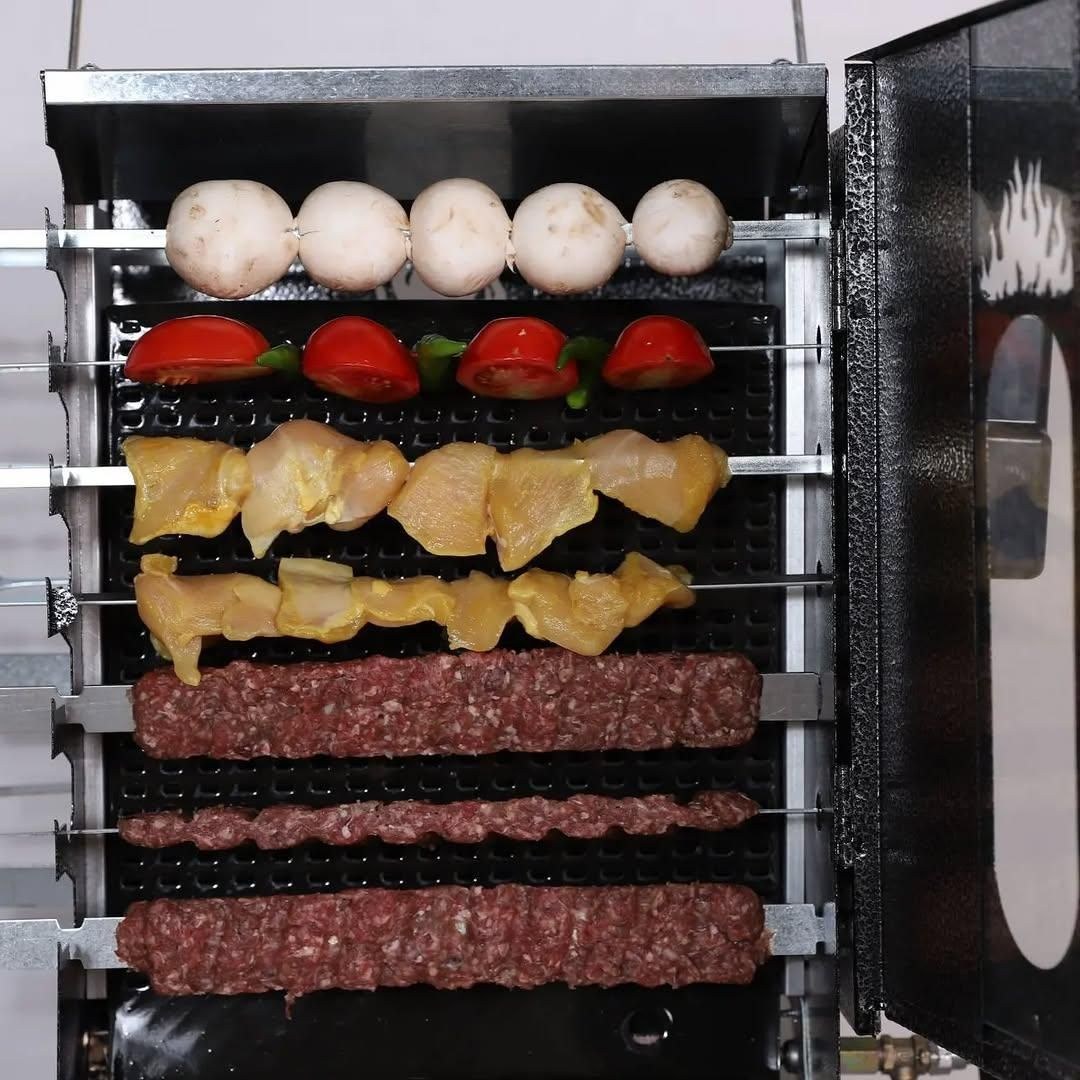 کباب پز برقی گازی و کپسولی دارای سیخ هدیه ( ارسال رایگان )