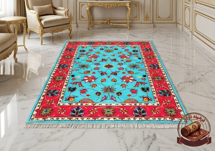 فرشینه مخمل ابریشمنما طرح شاهعباسی کد A089