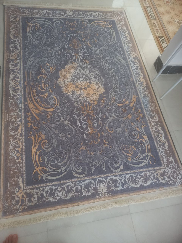 فرشینه فانتزی ترک طرح طلاکوب رویه نرم و لطیف کد L103