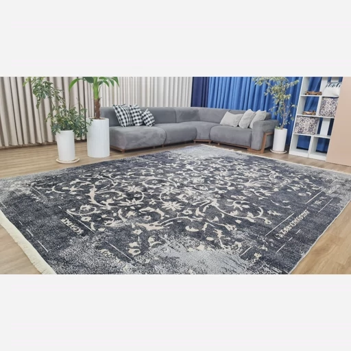فرشینه مخمل ترک طرح افشان با افکت کهنهنما کد U211