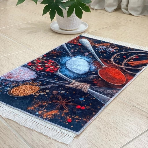 فرشینه آشپزخانه مخمل ترک طرح ادویه کد K105