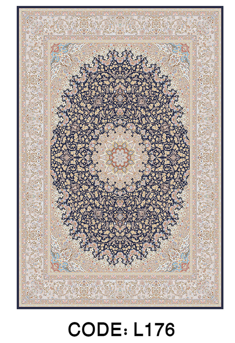 فرشینه مخمل رویه نرم و لطیف طرح فرش سنتی کد l176