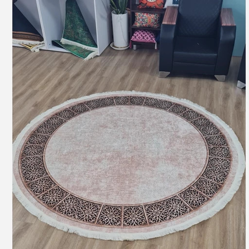 فرشینه گرد کرم مخمل ترک کد D104