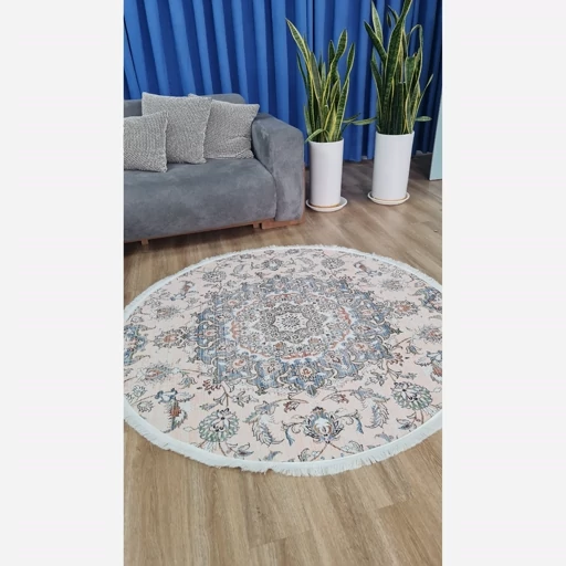 فرشینه شیک گرد طرح ابریشم کد a171 در ابعاد مختلف ضد لغزش قیمت اقتصادی