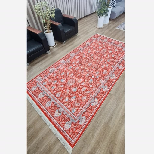 فرشینه مخمل رویه نرم و لطیف هازان ترک لاکی روشن افشان A130