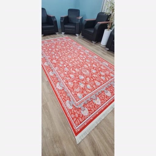 فرشینه مخمل رویه نرم و لطیف هازان ترک لاکی روشن افشان A130