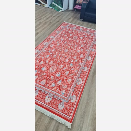 فرشینه مخمل رویه نرم و لطیف هازان ترک لاکی روشن افشان A130