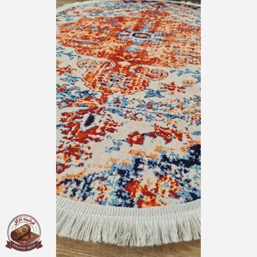 فرشینه بیضی | مخمل نرم و صاف | استُپ دار (ضدلغزش) b142