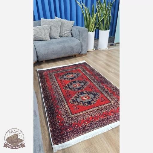 فرشینه چاپی رویه مخمل نررم وصاف طرح ابریشم ضدلغزش (اصلا لیز نمیخوره) a155