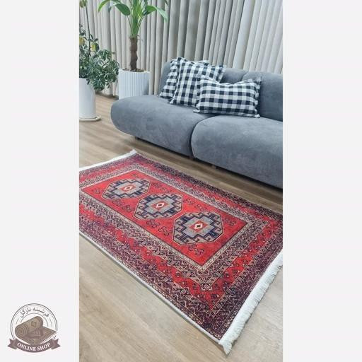 فرشینه چاپی رویه مخمل نررم وصاف طرح ابریشم ضدلغزش (اصلا لیز نمیخوره) a155