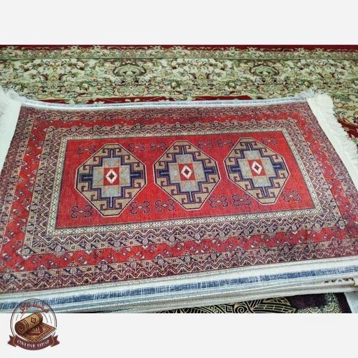 فرشینه چاپی رویه مخمل نررم وصاف طرح ابریشم ضدلغزش (اصلا لیز نمیخوره) a155