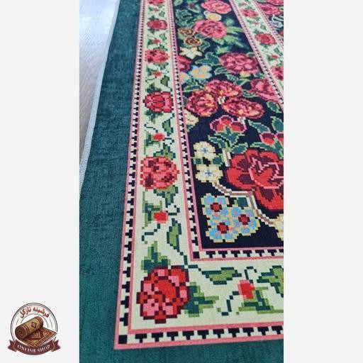 فرشینه مدرن رویه مخمل نرم وصاف طرح ابریشمی u120 (ضد سُر)