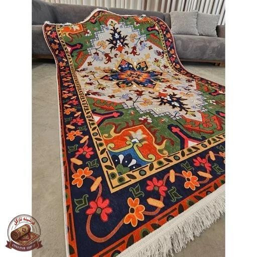 فرشینه مدرن لاکی طرح سنتی ضدلغزش (ابعاد دلخواه تولید میشه) O138