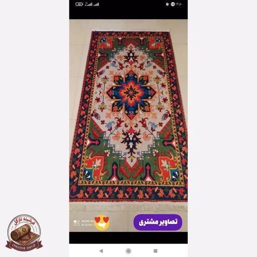 فرشینه مدرن لاکی طرح سنتی ضدلغزش (ابعاد دلخواه تولید میشه) O138