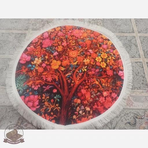 فرشینه مخمل مدرن دایره ای استُپ دار (اصلا لیز نمیخوره) a041
