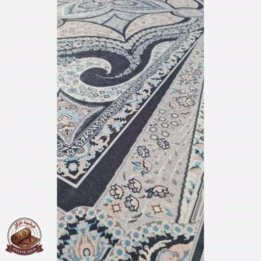 فرشینه طوسی مدرن جلوه ای خاص مخمل هازان تُرک