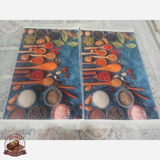 فرشینه آشپزخانه جنس رویه مخمل هازان ترک زیره استُپ دار ( ضد سُر ) h088