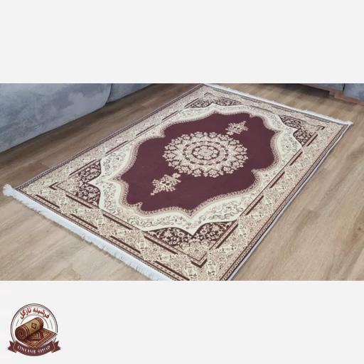 فرشینه مستطیل مدرن طرح جدید رویه مخمل هازان ترک