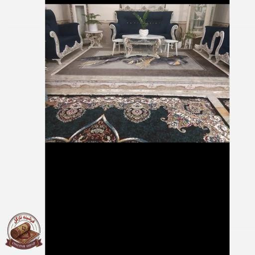 فرشینه مخمل مدرن طرح پَر زیره کار استُپ دار h321
