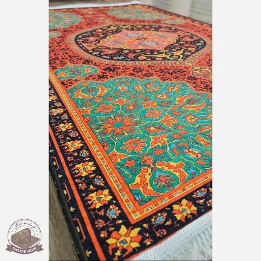 فرشینه مخمل طرح ابریشمی زیره استُپ دار a079