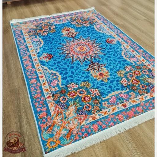 فرشینه طرح ابریشم جنس مخمل هازان تُرک استُپ دار( ابعاد دلخواه)