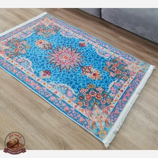 فرشینه طرح ابریشم جنس مخمل هازان تُرک استُپ دار( ابعاد دلخواه)
