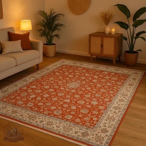 فرشینه مدرن مستطیل رویه مخمل هازان ترک کد A131