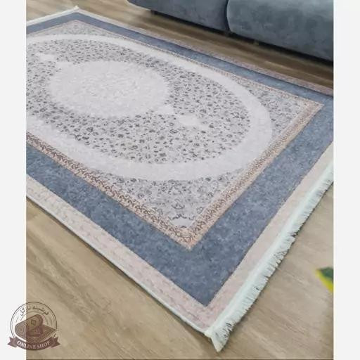 فرشینه مدرن مستطیل رویه مخمل هازان ترک کد 201