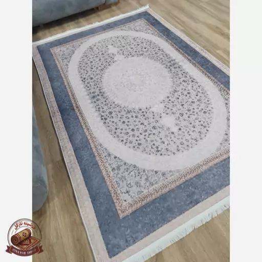 فرشینه مدرن مستطیل رویه مخمل هازان ترک کد 201