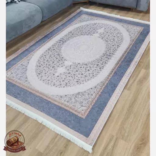 فرشینه مدرن مستطیل رویه مخمل هازان ترک کد 201