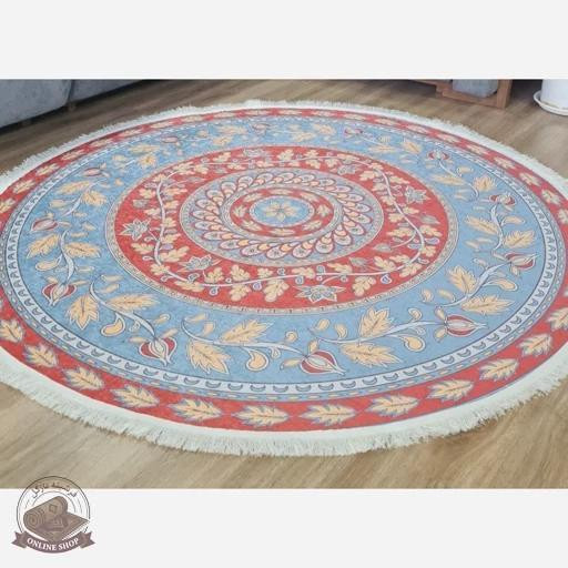 فرشینه مدرن دایره ای رویه مخمل هازان ترک d160