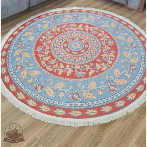 فرشینه مدرن دایره ای رویه مخمل هازان ترک d160