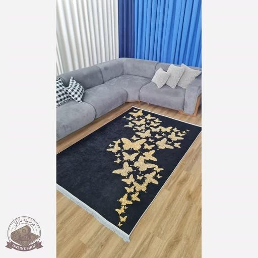 فرشینه مدرن جنس رویه مخمل هازان ترک کد h247