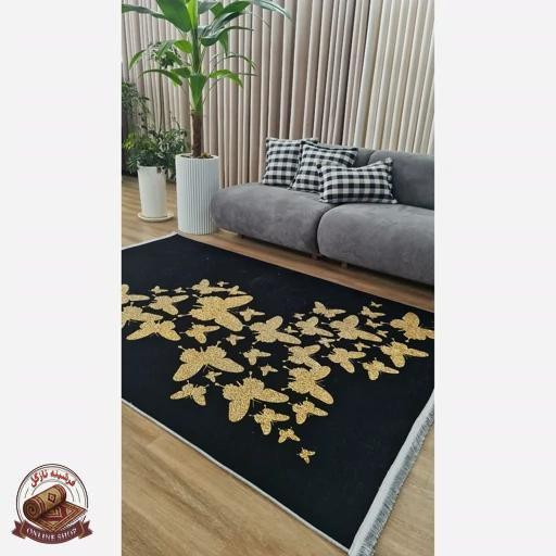 فرشینه مدرن جنس رویه مخمل هازان ترک کد h247