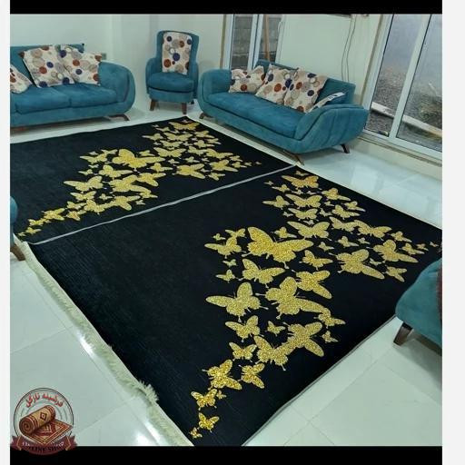 فرشینه مدرن جنس رویه مخمل هازان ترک کد h247