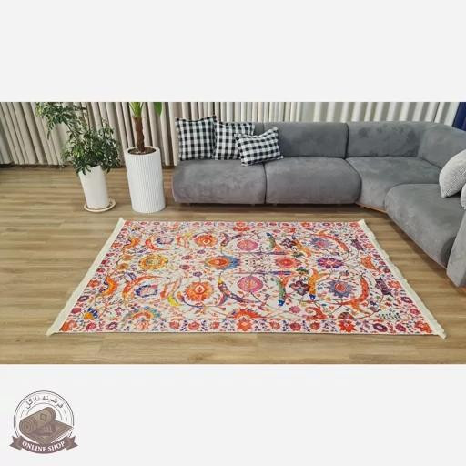 فرش مدرن مخمل هازان ترک استُپ دار ( ضد لغزش ) کد A093