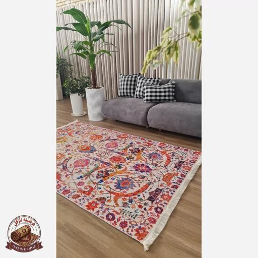 فرش مدرن مخمل هازان ترک استُپ دار ( ضد لغزش ) کد A093