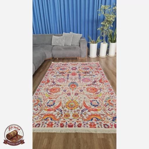 فرش مدرن مخمل هازان ترک استُپ دار ( ضد لغزش ) کد A093