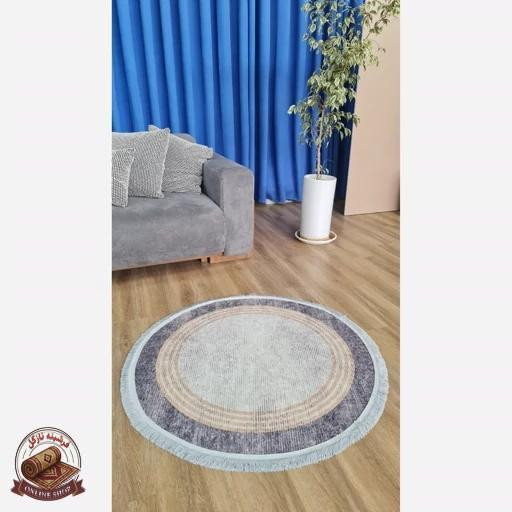 فرش مدرن دایره ای با رویه مخمل هازانd103