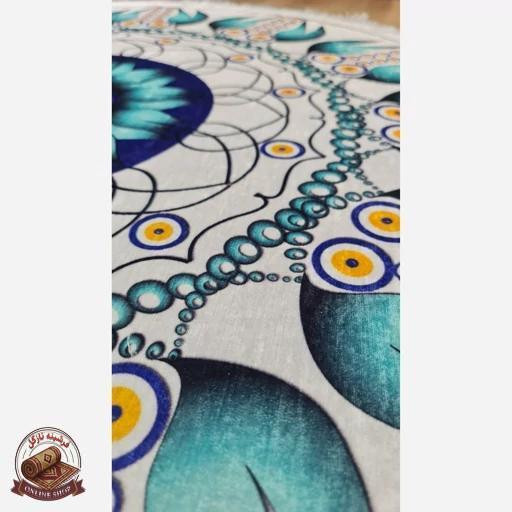 فرش مدرن دایره ای با رویه مخمل هازان d135