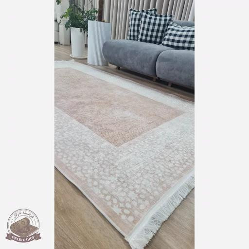 فرش مدرن استُپ دار (اصلا لیز نمیخوره) رویه مخمل هازان ترک