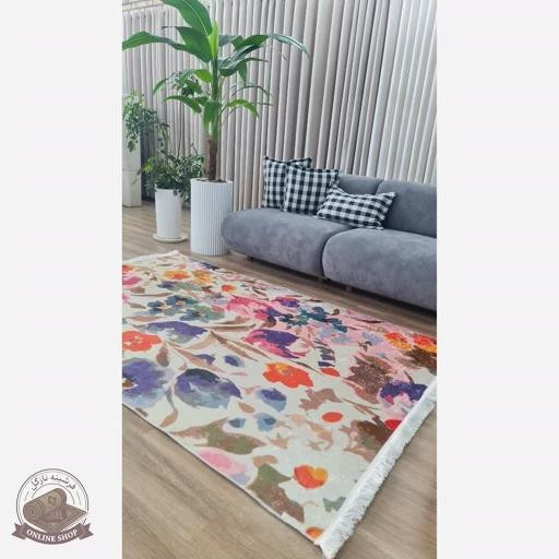 فرشینه مدرن استُپ دار (اصلا لیز نمیخوره)رویه مخمل هازان ترک