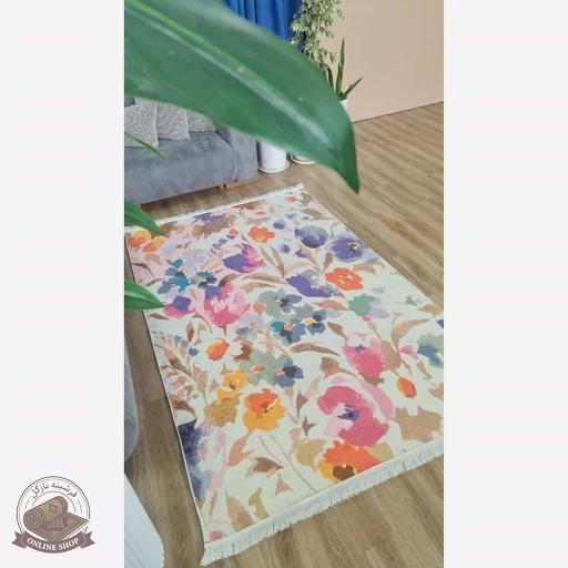 فرشینه مدرن استُپ دار (اصلا لیز نمیخوره)رویه مخمل هازان ترک