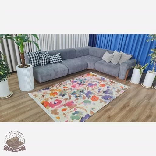 فرشینه مدرن استُپ دار (اصلا لیز نمیخوره)رویه مخمل هازان ترک