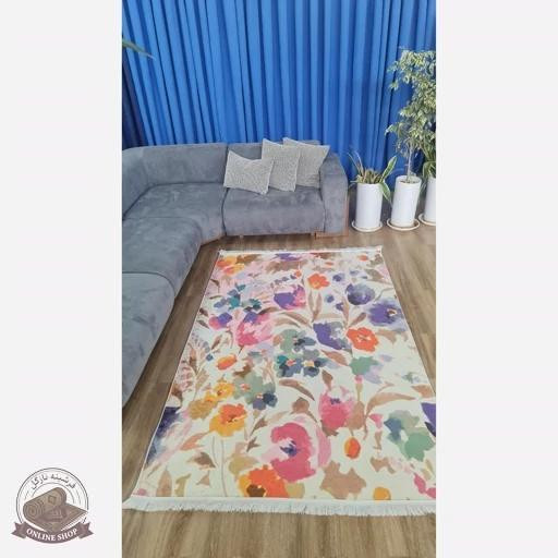 فرشینه مدرن استُپ دار (اصلا لیز نمیخوره)رویه مخمل هازان ترک