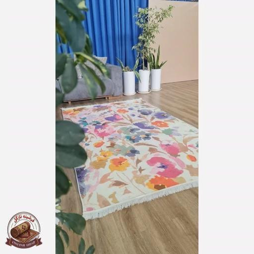 فرشینه مدرن استُپ دار (اصلا لیز نمیخوره)رویه مخمل هازان ترک