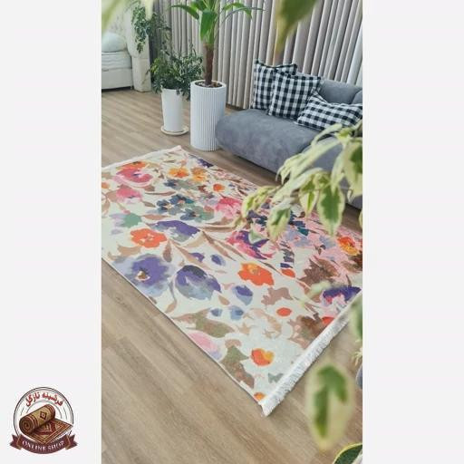 فرشینه مدرن استُپ دار (اصلا لیز نمیخوره)رویه مخمل هازان ترک